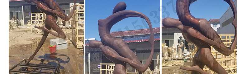 銅舞蹈人物雕塑，抽象男女人物雕塑，抽象跳舞人物銅雕塑
