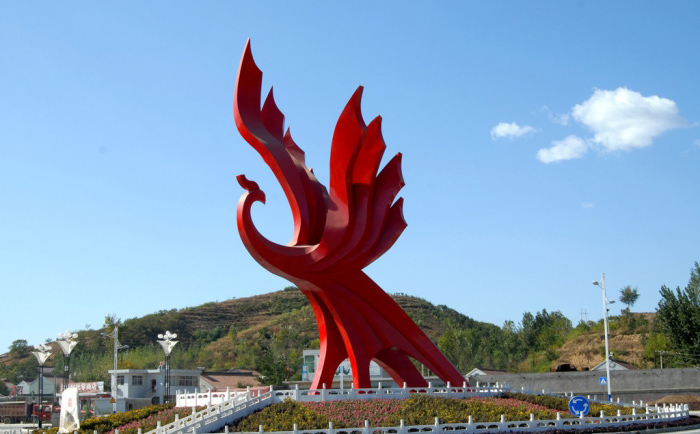 不銹鋼鳳凰雕塑